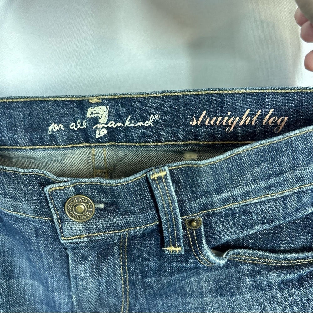 7 For All Mankind | Straight Leg Dark Wash Jeans Women’s Size 26 - Picture 8 of 13